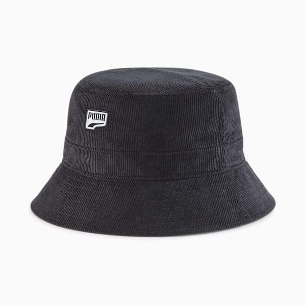Downtown Corduroy Bucket Hat, Puma Black-DT Logo, extralarge