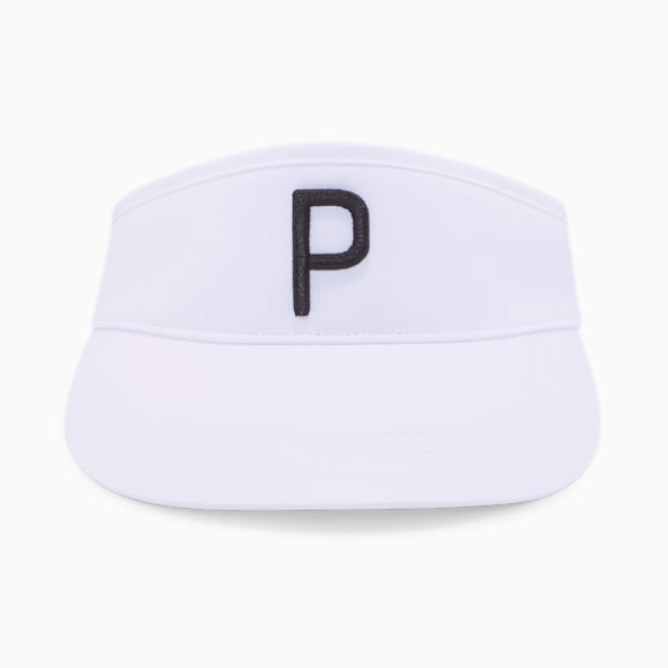 P Golf Visor Men, Bright White-Puma Black, extralarge-GBR