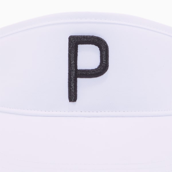 P Golf Visor Men, Bright White-Puma Black, extralarge