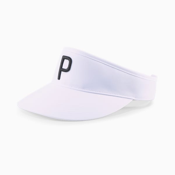 P Golf Visor Men, Bright White-Puma Black, extralarge