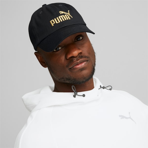 ユニセックス ESS プーマ NO.1 ロゴ BBキャップ, PUMA Black-Gold No1 Logo, extralarge-JPN