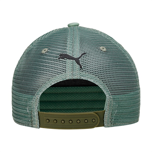 PUMA Academy Printed Unisex Trucker Cap, PUMA Black-Dark Green Moss-Camo AOP, extralarge-IND