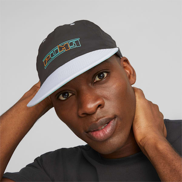 SWxP Relaxed Flat Brim Unisex Cap, PUMA Black, extralarge-IND