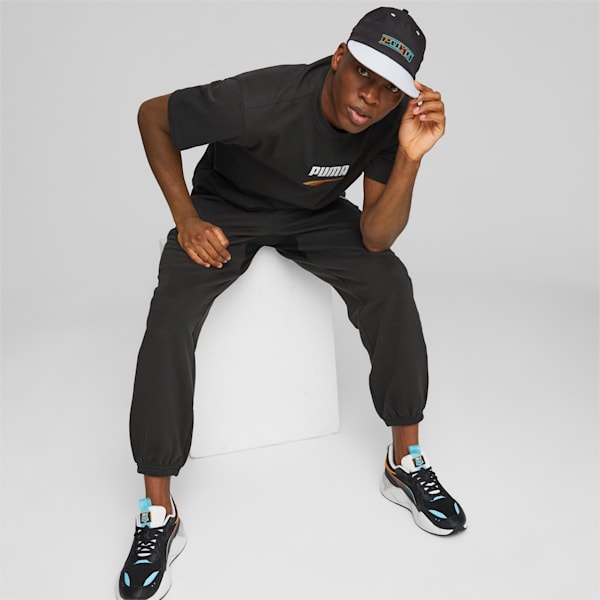SWxP Relaxed Flat Brim Unisex Cap, PUMA Black, extralarge-IND