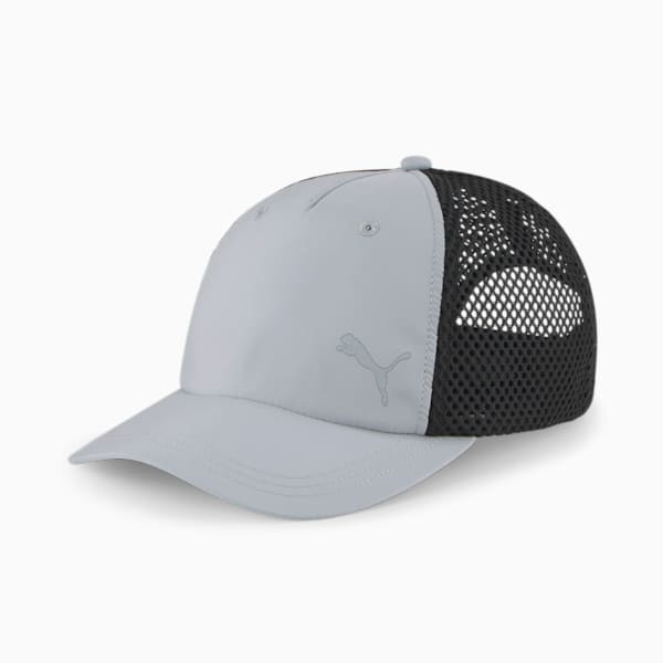 Running Trucker Cap, Platinum Gray-PUMA Black, extralarge