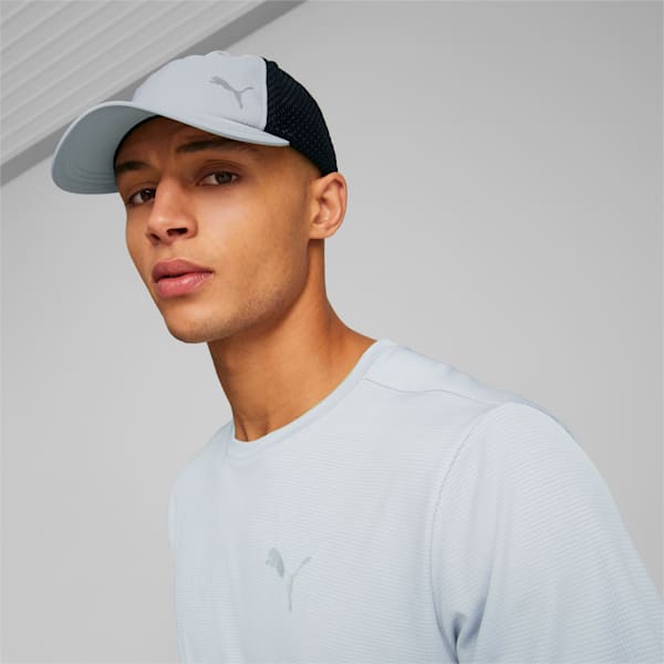 Running Trucker Cap, Platinum Gray-PUMA Black, extralarge