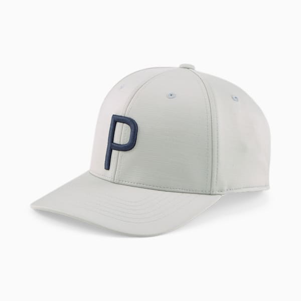 P Golf Cap, Ash Gray-Navy Blazer