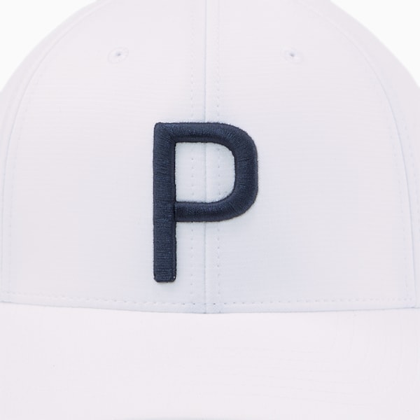 P Golf Cap Youth, White Glow-Navy Blazer