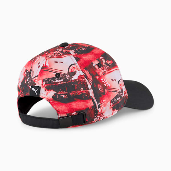 Gorra de automovilismo Scuderia Ferrari Sportwear Road Trip, PUMA Black-AOP, extralarge