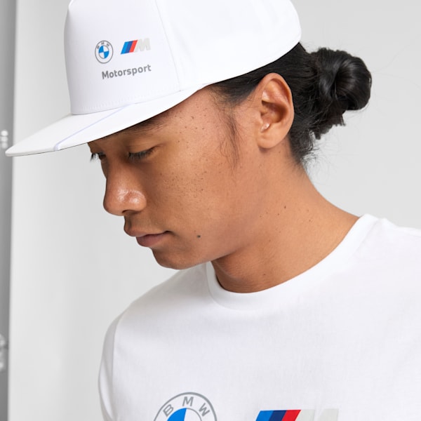 BMW M Motorsport Flat Brim Cap, PUMA White, extralarge