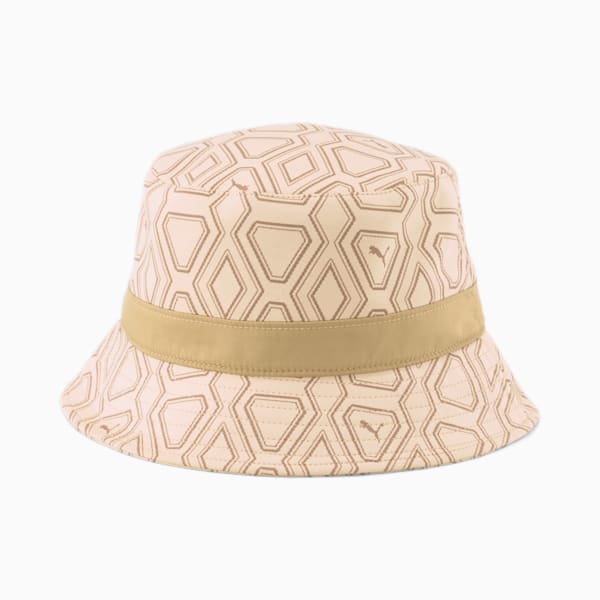 Luxe Sport Bucket Hat, Light Sand-AOP