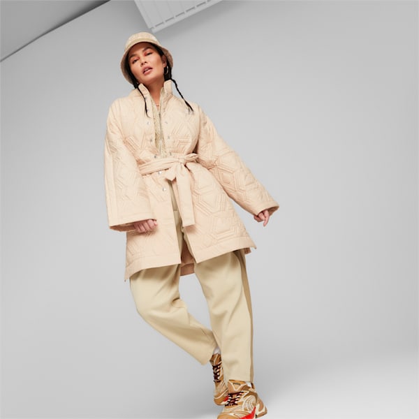 Luxe Sport Bucket Hat, Light Sand-AOP, extralarge