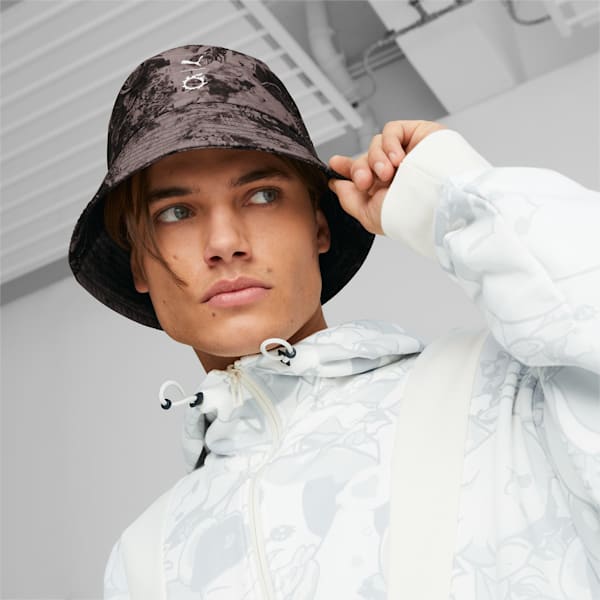 PUMA x FINAL FANTASY XIV Bucket Hat, Whisper White-AOP, extralarge