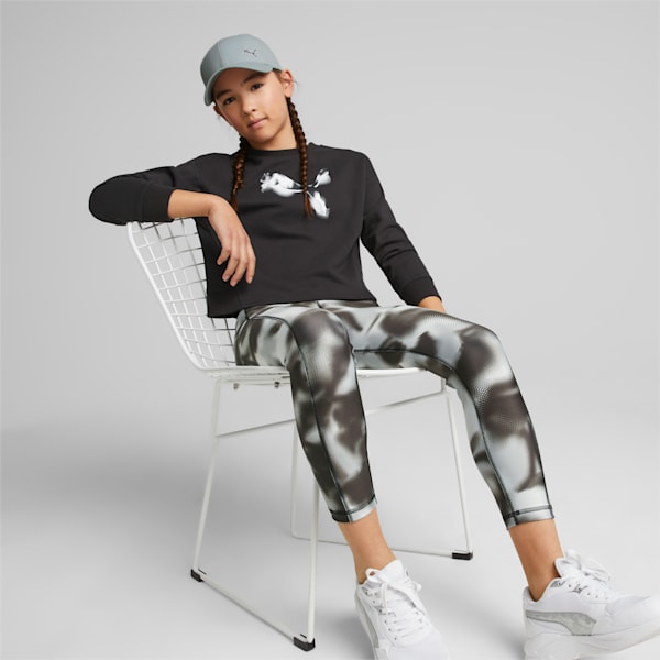Metal Cat Unisex Youth Cap, Platinum Gray