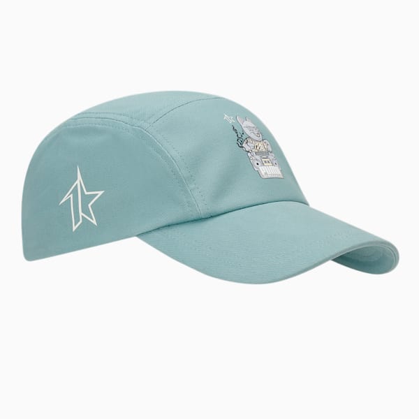 PUMA x 1Der Graphic 5 Panel Cap, Mineral Blue