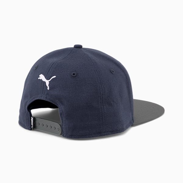 Gorra de visera plana PUMA, PUMA Navy-Shadow Gray-PUMA White, extralarge