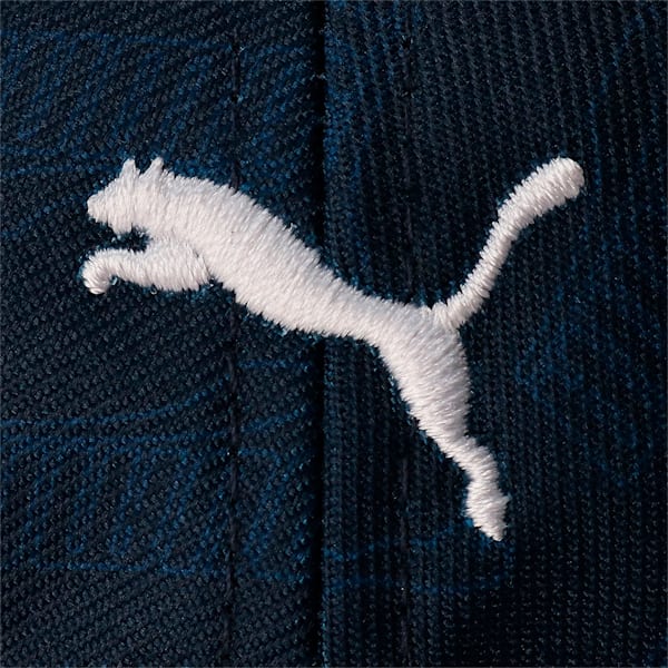 メンズ ゴルフ カーブ グラフィック ポリエステル ツイル キャップ, Navy Blazer, extralarge-JPN