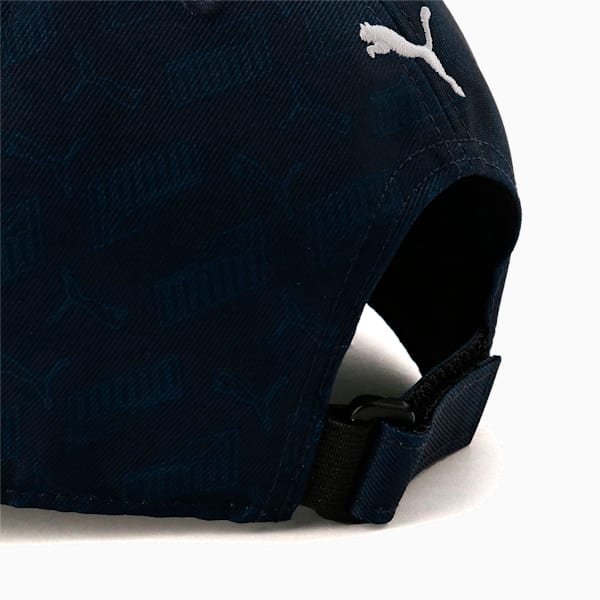 メンズ ゴルフ カーブ グラフィック ポリエステル ツイル キャップ, Navy Blazer, extralarge-JPN