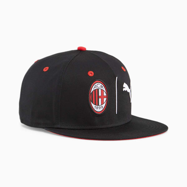 AC Milan Flat Brim Cap, PUMA Black-For All Time Red, extralarge