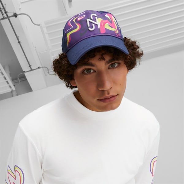 Neymar Jr Baseball Cap, Dark Night-Orchid Shadow-Fluro Yellow Pes, extralarge