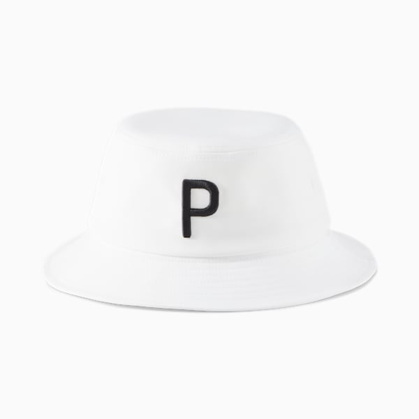 P Bucket Hat Men, White Glow