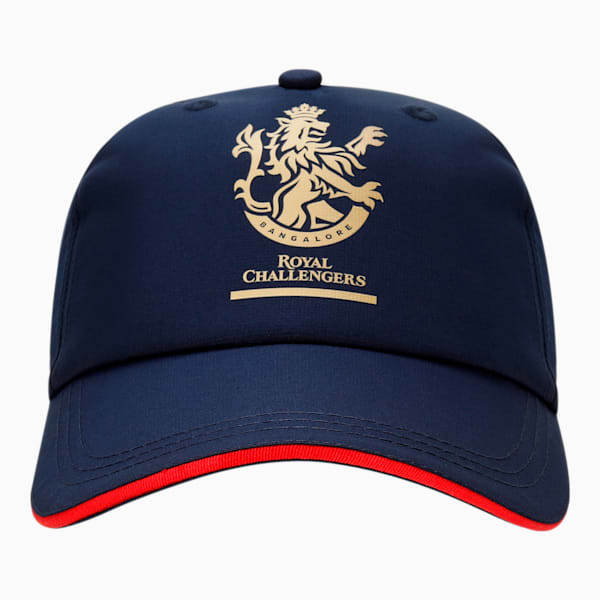 PUMA x Royal Challengers Bangalore Fan Unisex Cricket Cap, Navy Blue-Flame Scarlet, extralarge-IND