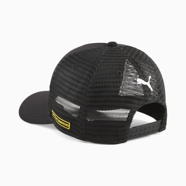 PL Garage Crew Unisex Motorsport Trucker Cap, PUMA Black, extralarge-IND