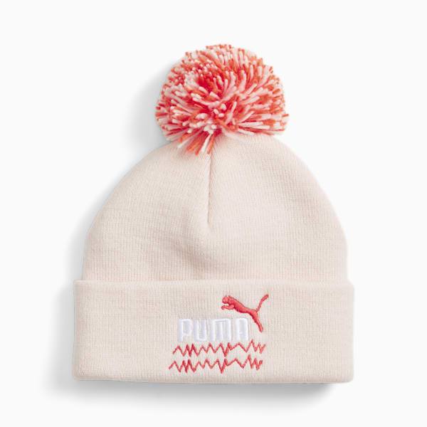 Gorro beanie Mixmatch Pom Pom Big Kids', Frosty Pink-AOP, extralarge