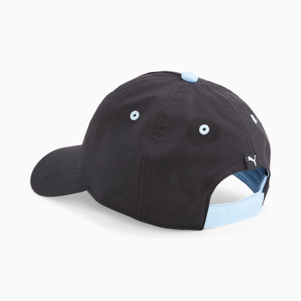 Gorra para jóvenes Mixmatch de paneles plisados, PUMA Black-Silver Sky-AOP, extralarge