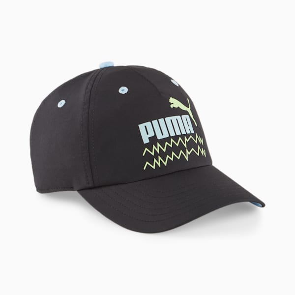 Mixmatch Pinch Panel Youth Cap, PUMA Black-Silver Sky-AOP, extralarge-IND