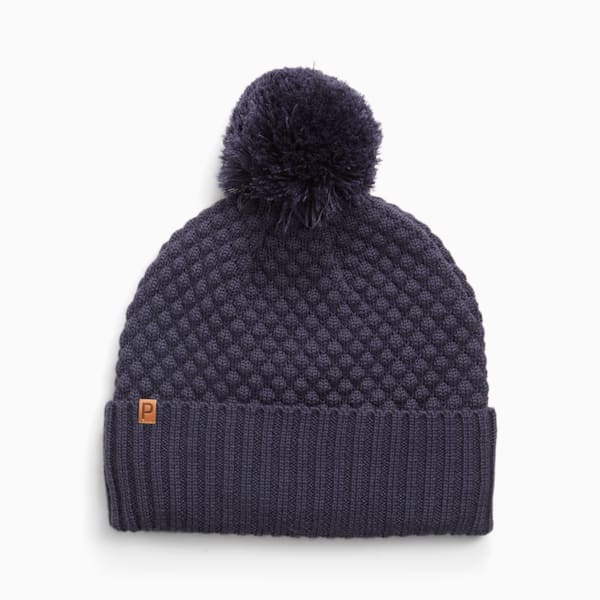 WRMLBL Women's Golf Pom Beanie, Navy Blazer, extralarge