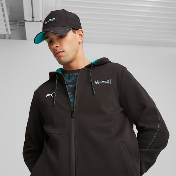 Mercedes AMG Petronas F1 Logo Hooded Sweat - Grey - Unisex