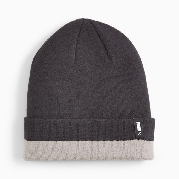 PUMA Script Logo Beanie, PUMA Black-Concrete Gray, extralarge