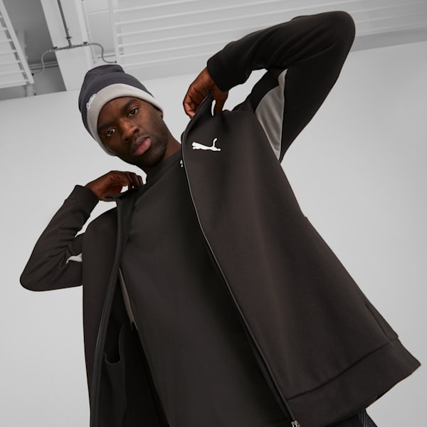 PUMA Script Logo Beanie, PUMA Black-Concrete Gray, extralarge