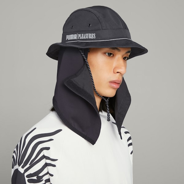PUMA x PLEASURES Bucket Hat, PUMA Black, extralarge-GBR