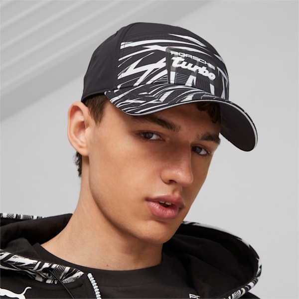 Gorra Porsche Legacy Camo, PUMA Black-AOP, extralarge