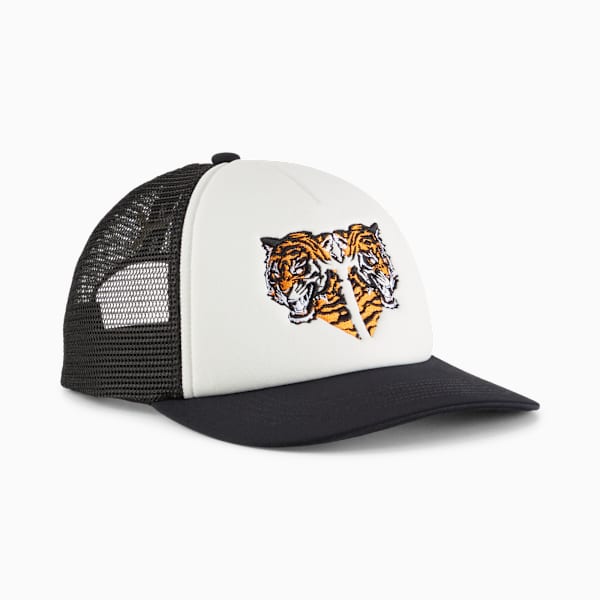 Gen.G Esports Men's Trucker Cap, Warm White-PUMA Black, extralarge