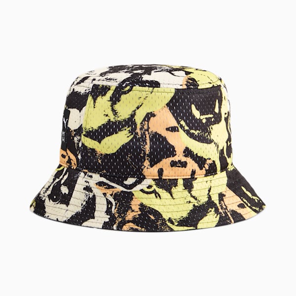 Sombrero de pescador de básquetbol, Yellow Blaze-AOP, extralarge