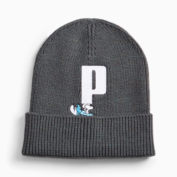 PUMA x THE SMURFS Unisex Beanie, Dark Coal, extralarge-IND