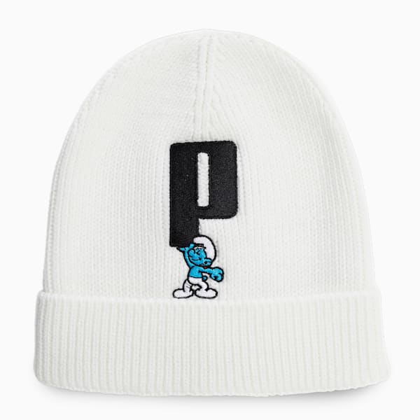 PUMA x THE SMURFS Youth Unisex Beanie, Warm White, extralarge-IND