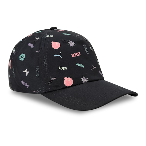 PUMAx1DER Graphic Unisex Cap, PUMA Black-AOP, extralarge-IND