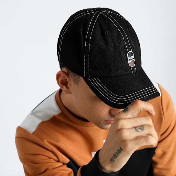 Downtown Embroidered Graphic 180 Cap, PUMA Black, extralarge-IND