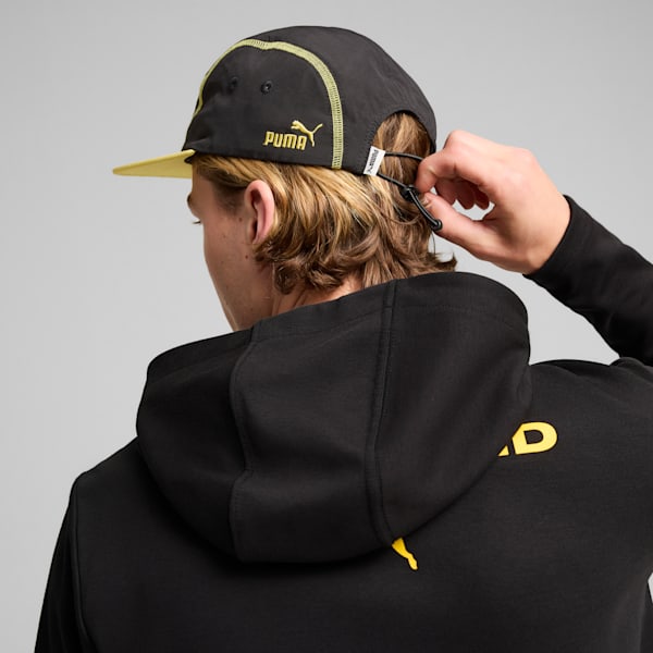 ユニセックス ドルトムント ステートメント 5 パネル キャップ, PUMA Black-Faster Yellow, extralarge-JPN