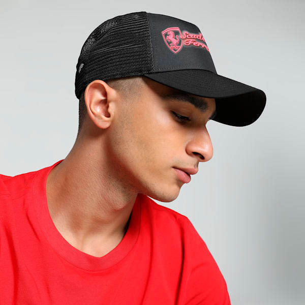 Scuderia Ferrari Race Neon Energy Motorsport Trucker Cap, PUMA Black-AOP, extralarge-IND