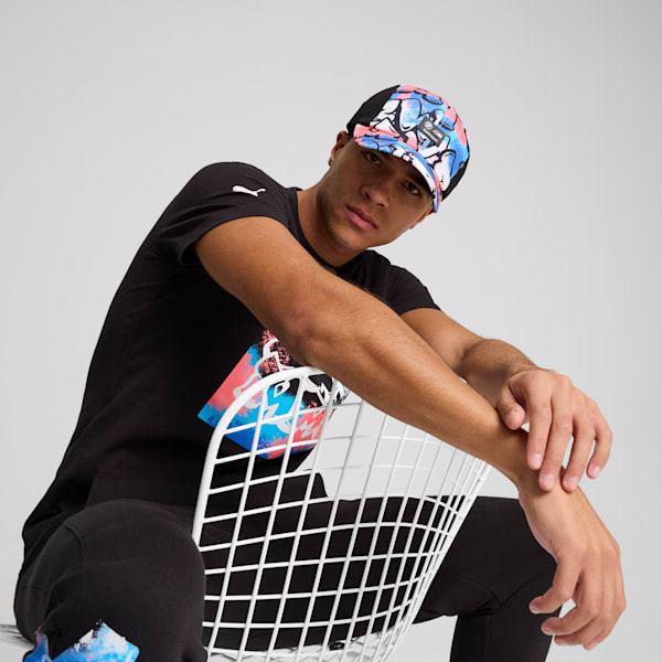 BMW M Motorsport Neon Energy Baseball Hat, PUMA Black-AOP, extralarge