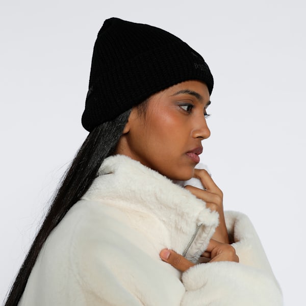 Classics Mid Fit Unisex Beanie, Puma Black, extralarge-IND