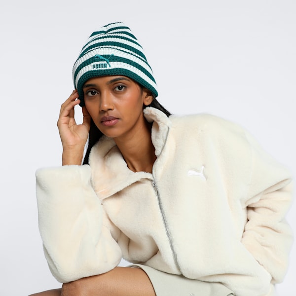 Classics Mid Fit Beanie, Cold Green-PUMA White, extralarge-IND