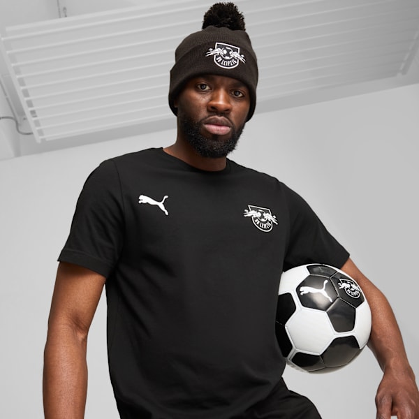 RB Leipzig ftblESSENTIALS Pom Pom Beanie, PUMA Black-PUMA White, extralarge-GBR