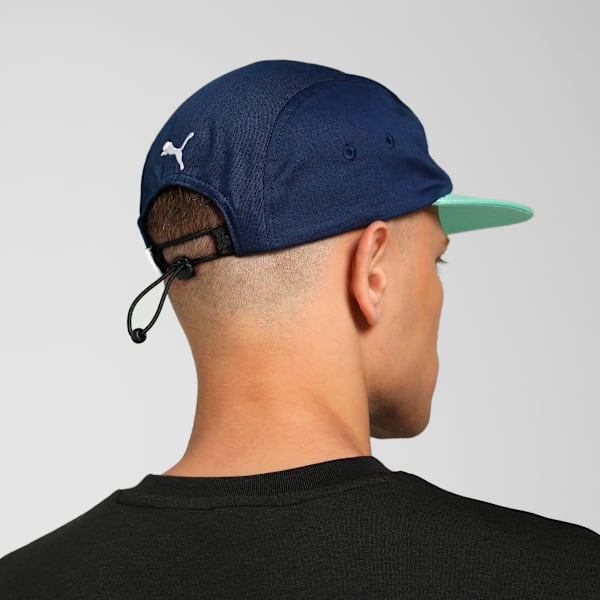 Portugal 5-Panel Football Cap, Persian Blue-Light Blue, extralarge-IND