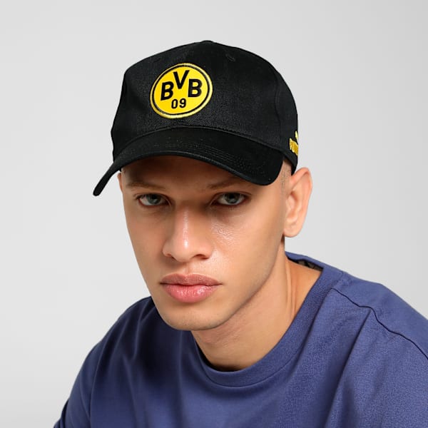 Borussia Dortmund ftblARCHIVE Men's Football Cap, PUMA Black-Faster Yellow, extralarge-IND